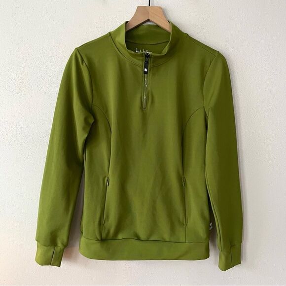 Nicole Miller Sport Olive Green Pullover Sweatshirt - Size: Medium - Picture 1 of 6